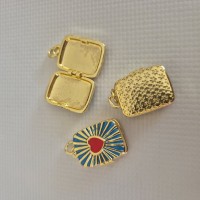 14K altın kaplama (Xuping) Zirkon Kalpli Kitap Aparat