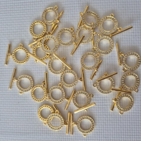 Altın Kaplama Yuvarlak T Kilit