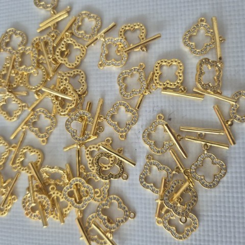 Altın Kaplama Yonca T Kilit