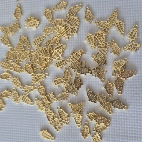 Altın Kaplama Tek Kulplu Sallantı Fatma Ana Eli