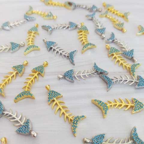 Zirkon Taşlı Balık Kılçığı